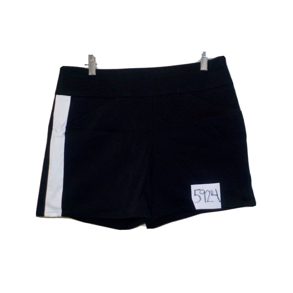 INC International Concepts Womens Dressy Pull-On Shorts Black & White Sz 8 /32x5